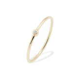 Bubbles ring with 14K yellow gold zirconia